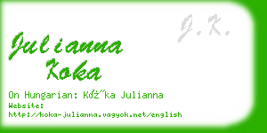julianna koka business card